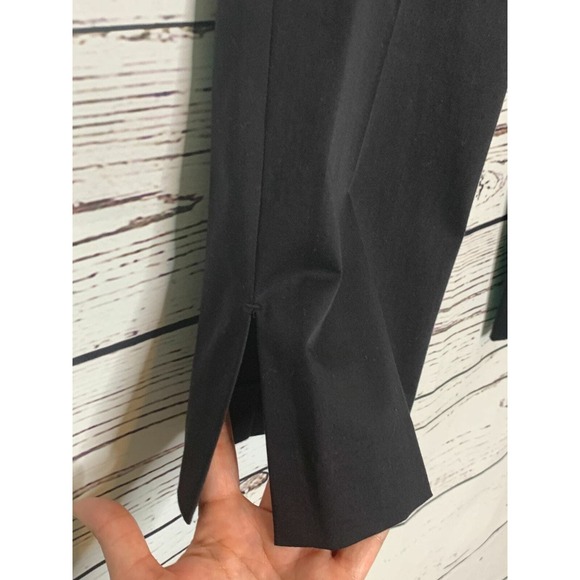 Theory black cropped slim flat front pants size 0 - Picture 5 of 6